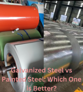 Galvanized steel vs Painted steel collage